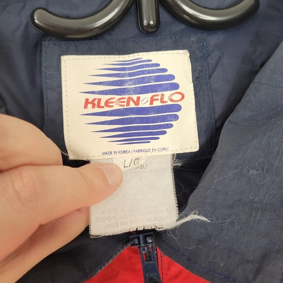 Vintage Kleen Flo red and blue colourblock jacket - Picture 15 of 16